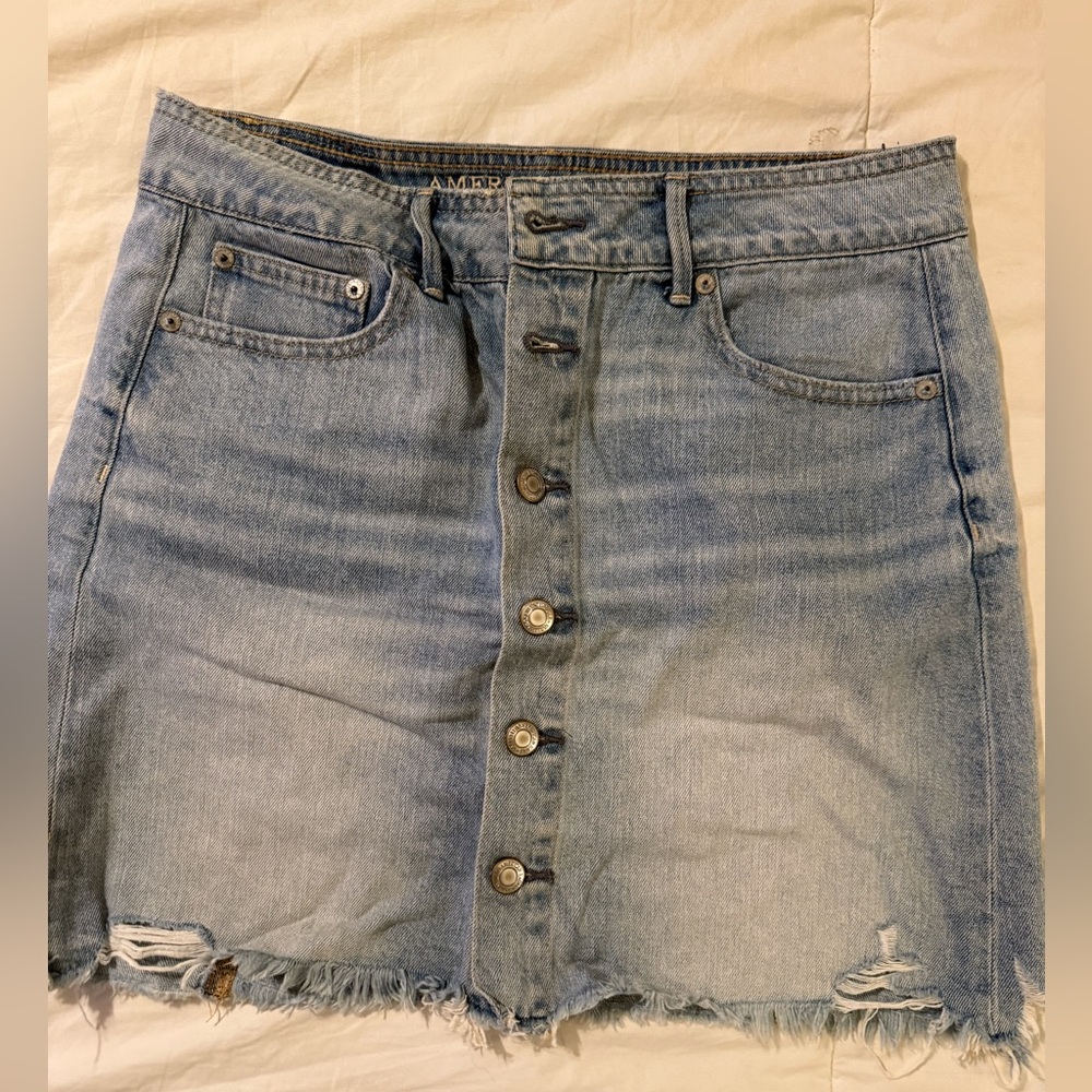 American Eagle Outfitters Light Blue Denim Skirt